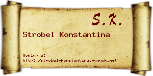 Strobel Konstantina névjegykártya